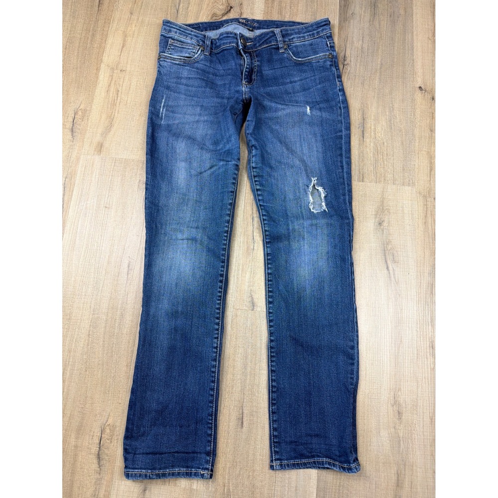 Kut from the Kloth Womens Straight Leg Distressed Jeans Blue Size 8 KP176MA5SF